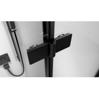 Polysan ZOOM BLACK štvorcový sprchovací kút 700x700mm, rohový vstup ZL4715BL-02