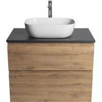 Aqualine ALTAIR skrinka s doskou 78, 5 cm, dub emporio/antracit bridlice AI380-02