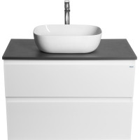 Aqualine ALTAIR skrinka s doskou 87, 5 cm, biela/antracit bridlice AI290-03