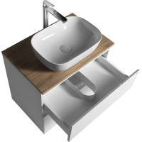 Aqualine ALTAIR skrinka s doskou 68 cm, biela/dub emporio AI270-02