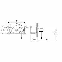 Sapho Kúpeľňový set VIERA 120, dub alabama / biela mat KSET-037
