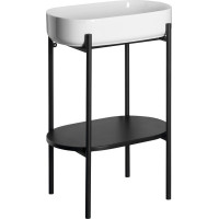 Sapho PUNO podstavec s umývadlom 550x860x360mm, čierna SKA570-2-01