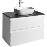 Aqualine ALTAIR skrinka s doskou 87, 5 cm, biela/antracit bridlice AI290-03