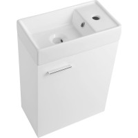 Aqualine ZOJA skrinka s keramickým umývadlom 40x22 cm, biela 51049A-02