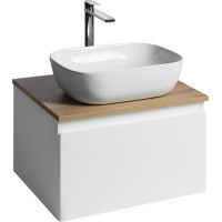 Aqualine ALTAIR skrinka s doskou 58 cm, biela/dub emporio AI263-02
