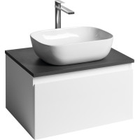 Aqualine ALTAIR skrinka s doskou 62, 5 cm, biela/antracit bridlice AI267-03