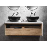 Sapho Kúpeľňový set VIERA 120, dub alabama / biela mat KSET-037