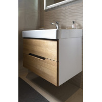 Sapho Kúpeľňový set MEDIENA 80, biela mat/dub natural KSET-045