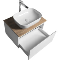 Aqualine ALTAIR skrinka s doskou 62, 5 cm, biela/dub emporio AI267-02