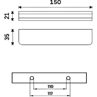 Sapho Sklenená polica 900mm, chróm/mliečne sklo MY009-07