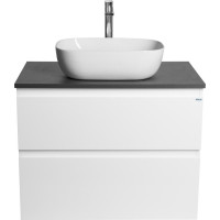 Aqualine ALTAIR skrinka s doskou 78, 5 cm, biela/antracit bridlice AI280-03