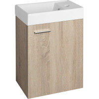 Aqualine ZOJA skrinka s keramickým umývadlom 40x22 cm, dub platin 51049DP-02