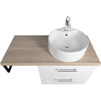 Aqualine VEGA zostava kúpeľňového nábytku, š. 97, 5 cm, biela/dub platín VG064-02
