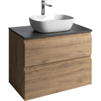 Aqualine ALTAIR skrinka s doskou 78, 5 cm, dub emporio/antracit bridlice AI380-02