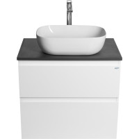 Aqualine ALTAIR skrinka s doskou 68 cm, biela/antracit bridlice AI270-03