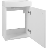 Aqualine ZOJA skrinka s keramickým umývadlom 40x22 cm, biela 51049A-02