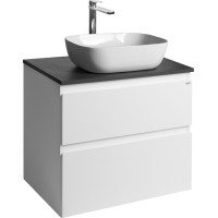 Aqualine ALTAIR skrinka s doskou 68 cm, biela/antracit bridlice AI270-03