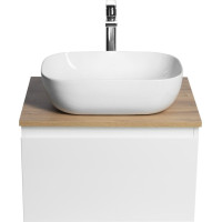 Aqualine ALTAIR skrinka s doskou 58 cm, biela/dub emporio AI263-02