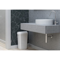 MARPLAST COLORED odpadkový kôš nástenný s vekom 23l, ABS, Soft Touch, biela A74201-1