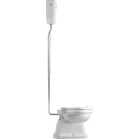 Kerasan RETRO WC misa s nádržkou, spodný odpad, biela-chróm WCSET15-RETRO-SO