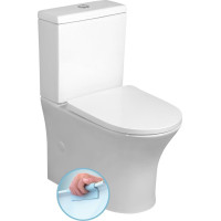 Bruckner LEON RIMLESS WC kombi misa s nádržkou, spodný/zadný odpad, biela 201.437.4