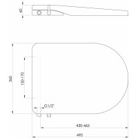 JALTA WC kombi, Rimless, s bidetovým sedadlom CLEAN STAR, spodný/zadný odpad, biela LB402-1