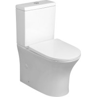 Bruckner LEON RIMLESS WC kombi misa s nádržkou, spodný/zadný odpad, biela 201.437.4