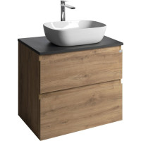 Aqualine ALTAIR skrinka s doskou 68 cm, dub emporio/antracit bridlice AI370-02