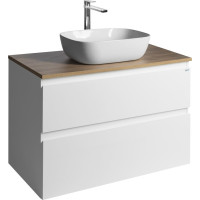 Aqualine ALTAIR skrinka s doskou 87, 5 cm, biela/dub emporio AI290-02
