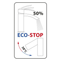 Sapho FLY stojanková umývadlová batéria s otočnou hubicou, ECO kartuše, chróm DF004-01