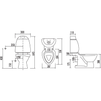 CREAVIT KID WC kombi detské, zadný odpad, dekor CK311.400.0F