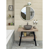 Sapho TWIGA umývadlový stolík 80x72x50 cm, čierna mat/dub Rover VC442-80-4