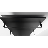 Sapho ENIS kúpeľňový sálavý vykurovací panel 600W, 590x1200 mm, držiaky uterákov, IP44, čierna mat RH600B-2