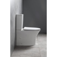 Bruckner LEON RIMLESS WC kombi misa s nádržkou, spodný/zadný odpad, biela 201.437.4