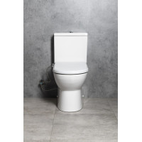JALTA WC kombi, Rimless, s bidetovým sedadlom CLEAN STAR, spodný/zadný odpad, biela LB402-1