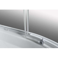 Aqualine AIGO štvrťkruhový sprchový box 900x900x2040 mm, biely profil, číre sklo YB93