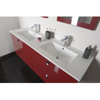 Sapho Kúpeľňový set MITRA 120, dvojumývadlo, bordo KSET-007