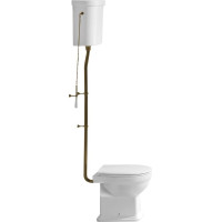 GSI CLASSIC WC misa s nádržkou, spodný odpad, biela-bronz WCSET22-CLASSIC-SO