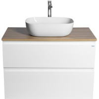 Aqualine ALTAIR skrinka s doskou 87, 5 cm, biela/dub emporio AI290-02