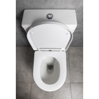Bruckner LEON RIMLESS WC kombi misa s nádržkou, spodný/zadný odpad, biela 201.437.4