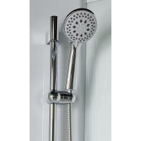 Aqualine AIGO štvrťkruhový sprchový box 900x900x2040 mm, biely profil, číre sklo YB93