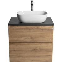 Aqualine ALTAIR skrinka s doskou 68 cm, dub emporio/antracit bridlice AI370-02
