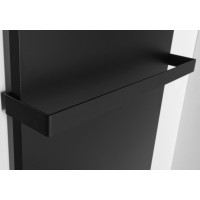 Sapho ENIS kúpeľňový sálavý vykurovací panel 600W, 590x1200 mm, držiaky uterákov, IP44, čierna mat RH600B-2