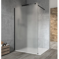 Gelco VARIO BLACK jednodielna sprchová zástena na inštaláciu k stene, matné sklo, 1200 mm GX1412GX1014