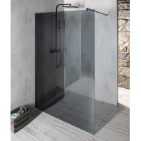 Gelco VARIO BLACK jednodielna sprchová zástena na inštaláciu k stene, dymové sklo, 1200 mm GX1312GX1014