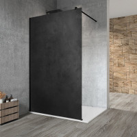 Gelco VARIO BLACK jednodielna sprchová zástena na inštaláciu k stene, doska HPL Kara, 900 mm GX2690GX1014