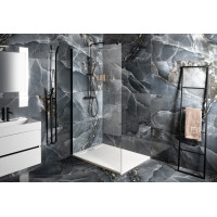 Gelco VARIO BLACK jednodielna sprchová zástena na inštaláciu k stene, číre sklo, 900 mm GX1290GX1014