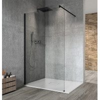 Gelco VARIO BLACK jednodielna sprchová zástena na inštaláciu k stene, číre sklo, 800 mm GX1280GX1014