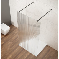 Gelco VARIO BLACK jednodielna sprchová zástena do priestoru, sklo nordic, 1400 mm GX1514-02