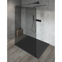 Gelco VARIO BLACK jednodielna sprchová zástena do priestoru, dymové sklo, 1300 mm GX1313GX2214